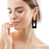 New Fashion Hanging Dangle Drop Earring Women Chic Vintage Gothic Geometric Round Long Big Black Gold Color Earrings