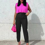 Purpdrank  European And American Style Women's High Waist Slimming Leggings Large Size Casual Dress Pants for Spring Fashion