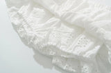 Purpdrank  Ballet Girl White Black Embroidery Hollow Out hole Elastic Low Waist Mini BUD Skirt Women Ball Gown Umbrella Skater Skirts