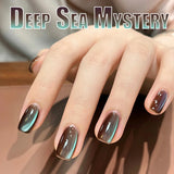Purpdrank  12ML 10-Color Blue Series Blue Eyes Star Sea Cat Eye Gel Nail Polish New Summer Flash Lamp Cat Eye Nail Polish Nail Art