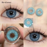 Purpdrank  1Pair Fashion Makeup Blue Contacts Lenses Yearly Soft Blue Eyes Gloss Blue Eyes Color Sea Blue Ocean Heart Blue Eyes