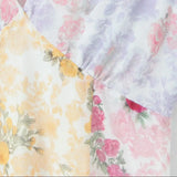 Purpdrank  Retro French style Contrast Color Flower Print V neck Mini Dress Sexy Short Flying Sleeve Ruffles Hem Slim Waist Robe