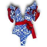 Purpdrank  Push Up Swimsuit Women Ruffle Swimwear 2025 Sexy Bikinis Female Biquini Floral Printed Swim Suits Bodysuit Bathingsuit Beachwear