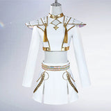 Purpdrank  Rumi Mira Zoey White Singing Suit Women Halloween Carnival Party Role Playing Outfit Cosplay Costume Wig