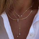 Purpdrank - Bohemian Multilayer Handmade Flower Necklaces Vintage Chokers For Women Gold Color Bead Necklace Fashion Wedding Jewelry Gift