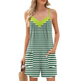 Purpdrank  Women's Summer Jumpsuit Shorts,Printed Fashionable Casual Sleeveless Jumpsuit Shorts Rompers With Pockets