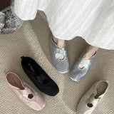 Purpdrank  Shoes Woman Flats Dress Hoof Heels Fabric Rome Rubber PU Shoes Woman Flats Dress Fabric Hoof Heels PU Rubber