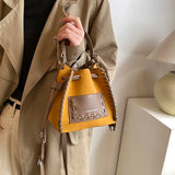 Purpdrank  Mini Drawstring Bucket Bags For Women 2025 Luxury Designer Purses And Handbags Casual Street Small Shoulder Cross Body Bag
