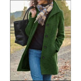 Purpdrank  Autumn Winter Popular Jackets Thickened Woolen Blends Women's Coat Mid-length Coat Wool