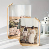 Purpdrank  Vertical Wooden Wedding Photo Frame Contemporary Wooden Photo Frame Acrylic Display for Wedding Party Picture Decor Decorations