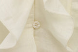 Purpdrank  Women's Long - sleeved V - neck Ruffled Blouse with Puffy Sleeves and Delicate Button - up Detail for a Charming Look