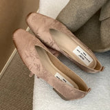 Purpdrank  Retro Printing Ethnic Style Ballet Flat Shoes Women Fashion Square Toe Shallow Mary Jane Shoes Comfort Soft Sole Flats Sandalias