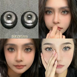 Purpdrank  2pcs Violet Lenses Beauty Pupils Myopia Eye Prescription Colored Contact Lenses for Eyes Natural Blue Lens