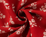 Purpdrank  Retro Red with White Flower Print V neck Corset Style Bow Lacing Up Sling Dress Sexy Women Slim Summer Dresses Holiday Robe