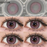 Purpdrank  1 Pair Colored Contact Lenses Pink Contact Lenses Purple Fashion Makeup Contact Lenses Eye Cosplay Lenses Yearly Use