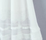 Purpdrank   Holiday White Spliced Lace Semi Sheer Long Skirt Women Bow Lacing up Elastic Waist See Through A-lined Midi Skirts Boho