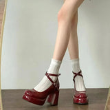 Purpdrank  Designer Women Nightclub Pumps Fashion Cross Strap Buckle Shoes 2025 New Spring Autumn Wedding Party Shoes