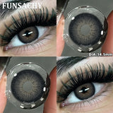 Purpdrank  1 Pair Yearly New Korean Natural Lenses Color Contact Lenses Eyes Black Beautiful Pupil Brown Eye Contacts Cosmetic Len