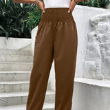 Purpdrank  Women's Elastic High-Waist Wide-Leg Pants 92073# Fashion for Ladies