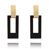 New Fashion Hanging Dangle Drop Earring Women Chic Vintage Gothic Geometric Round Long Big Black Gold Color Earrings