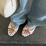 Purpdrank   New Summer Polka Dot Open Toe Woman Slippers Elegant Stripper Thin Heels Ladies Mules Slides Shoes Zapatos De Mujer