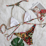 Purpdrank  Monocini Diamond Bow Micro Bikini Women Sexy Swimwear Bow Bandage Padded Swimsuit Women Bathing Suit Beachwear