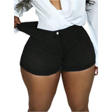Purpdrank  Women's Shorts JeansSummer Fashion High Waist Stretch Solid Denim Shorts Casual Street Wear Y2K Girls pantalones de mujer