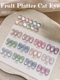 Purpdrank  12ML 12-Color Pink Water Gold Cat Eye Ocean Bubble Glass Beads Gel Nail Polish New Style Spring Nails Summer Nail Pink Nails