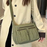 Purpdrank  Creative Large Capacity Shoulder Bags Casual Vintage Crossbody Bags Multifunction Simple Messenger Bag Women Men