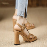 Purpdrank  Fashion Open Toe Pole Dance Shoes Stiletto Mujer New 2025 Women Platform Gladiator Sandals Pumps
