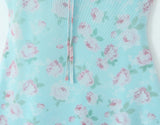 Purpdrank   2 colors Sexy Floral Print Bow V neck Ruffles Strap Sling Dress Women Backless Slim Waist Mini Sleeveless Tank Dresses Robe