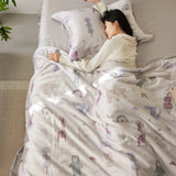 Purpdrank  Summer Quilt Comfortable and Breathable Quilts Top Quality Ultra Soft Floral Comforter
