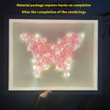 Purpdrank  DIY Nightlight Desktop Decoration Handmade Crystal Photo Crative Ornaments Frame Valentine's Day Christmas New Year Birhday Gift