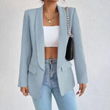 Purpdrank  Spring Blazers Women Turn-down Collar Office Lady Slim Outerwear Elegant Long Sleeve Solid Chic Jackets Women's Blazers