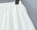 Purpdrank  Ballet Girl White Cotton Spliced Lace Lining Mini Skirt Women Ball Gown Umbrella Skater Skirts with Shorts underwear Summer
