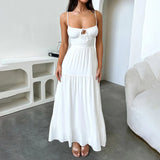 Purpdrank  Elegant Bandage A-line Maxi Long Dress Women Spaghetti Strap Spring Summer Dress Backless Sexy Party Dresses vestidos largos