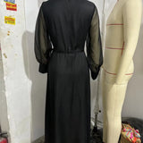 Purpdrank  Spring Autumn Women Long Black Party Dresses Fashion Solid Long Sleeve Patchwork Female Slim Elegan Dresses