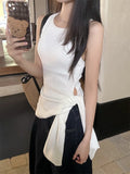 Purpdrank  Summer Strap Knitting Camisole Women Sexy Silm All-Match White Tight Tops  Female Streetwear Blue Tank Clothes 2025