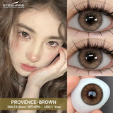 Purpdrank  1pair Colored Contact Lenses Soft Brown Eye Contacts High Quality Gray Beauty Pupils Yearly Korean Pink Eyes Lenses
