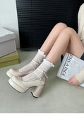 Purpdrank  Designer Women Nightclub Pumps Fashion Cross Strap Buckle Shoes 2025 New Spring Autumn Wedding Party Shoes