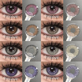 Purpdrank  1pair Colored Contact Lenses Soft Brown Eye Contacts High Quality Gray Beauty Pupils Yearly Korean Pink Eyes Lenses