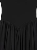 Purpdrank  European-style new women's fashion, versatile, and elegant long dress with a silk mesh patchwork design.