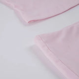 Purpdrank  Y2K Hot Girl Lace Hem 2 Piece Set Fashion Bow Long Sleeve Crop Top & Bodycon Mini Skirt Matching Suits Casual Women Outfit