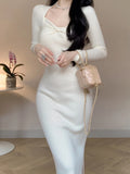 Vintage Pleated Belt Patchwork One Piece Blazer Dress Women Elegant Office Ladies Long Sleeve Notched Female Spring Midi Dresses