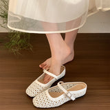 Purpdrank  Summers Cover Toe Weave Women Slippers Elegant Comfortable Slip On Slingback Mules Slides Shoes