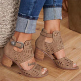 Purpdrank  Women Wedge Mid Heel Summer Slip-on Buckle Ladies Shoes Artificial Open Toe Casual Wedding Pumps Sandalias Tailor-made Suits
