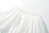 Purpdrank  Ballet Girl White Black Embroidery Hollow Out hole Elastic Low Waist Mini BUD Skirt Women Ball Gown Umbrella Skater Skirts
