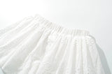 Purpdrank  Ballet Girl White Black Embroidery Hollow Out hole Elastic Low Waist Mini BUD Skirt Women Ball Gown Umbrella Skater Skirts