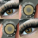 Purpdrank  1 Pair Yearly New Korean Natural Lenses Color Contact Lenses Eyes Black Beautiful Pupil Brown Eye Contacts Cosmetic Len
