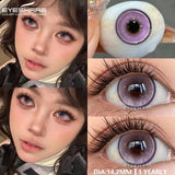 Purpdrank  1Pair Korean High Quality Lenses Color Contact Lenses for Eyes Purple Lenses Blue Eye Lens Soft Cosmetic Brown Contacts